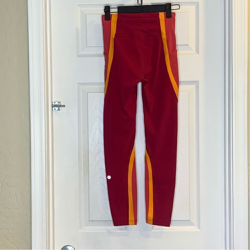Lululemon Wild Twist 7/8 Tight Size 2 Ruby Red, F… - image 2